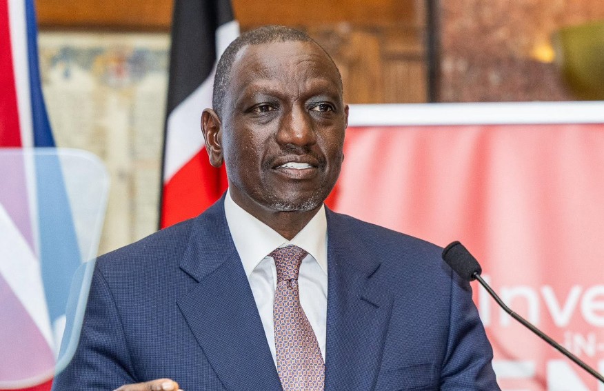File Image of President William Ruto in the UK.